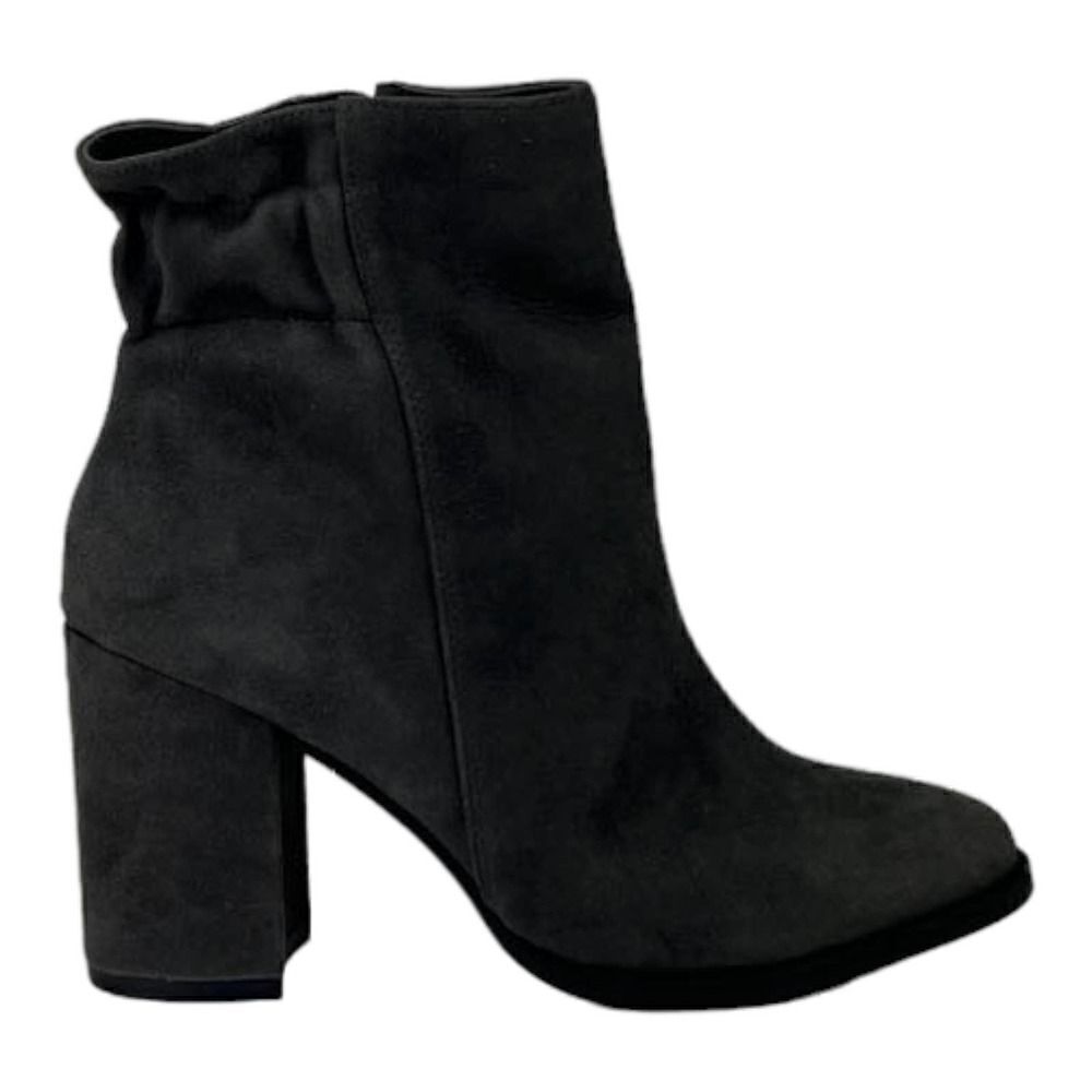 New Arturo Chiang Women US 7 Ankle Boot Shoes Grey Suede Round Toe At-Rakel Heel